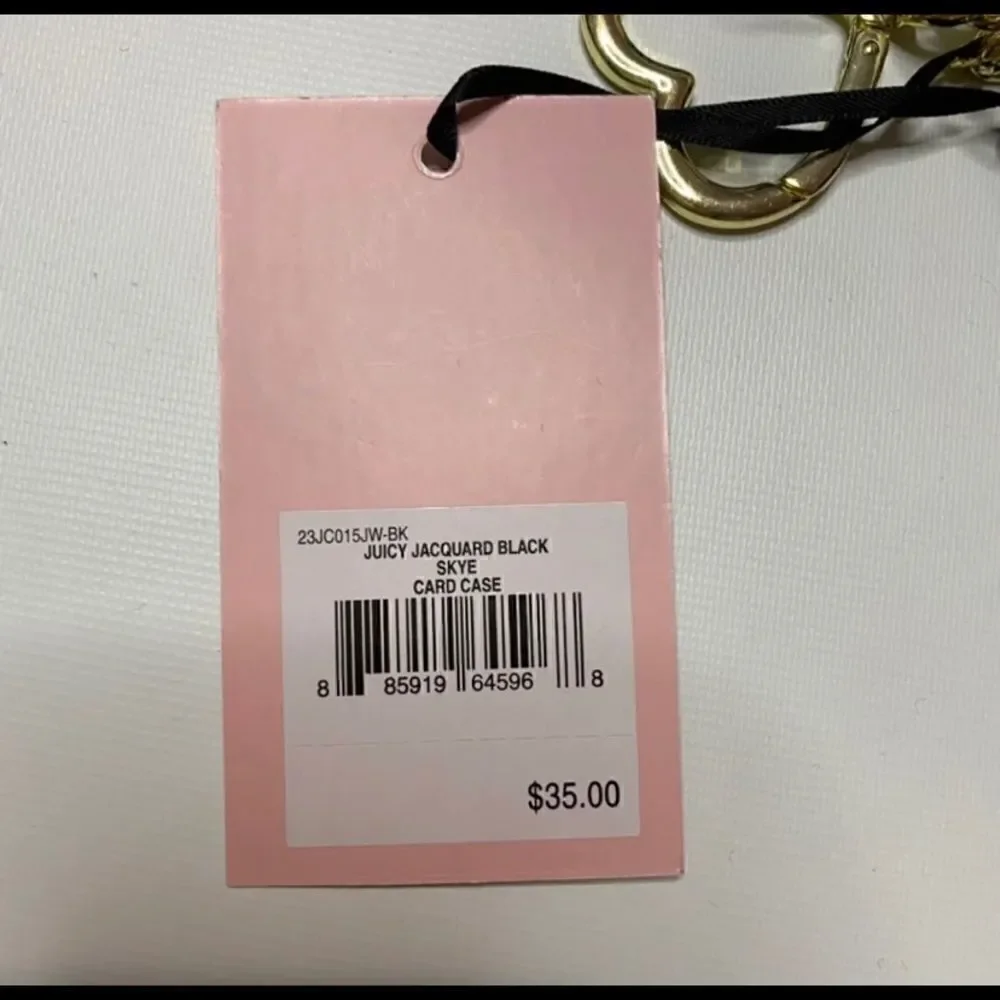 NWT Juicy Couture black sage wallet / card holder‎